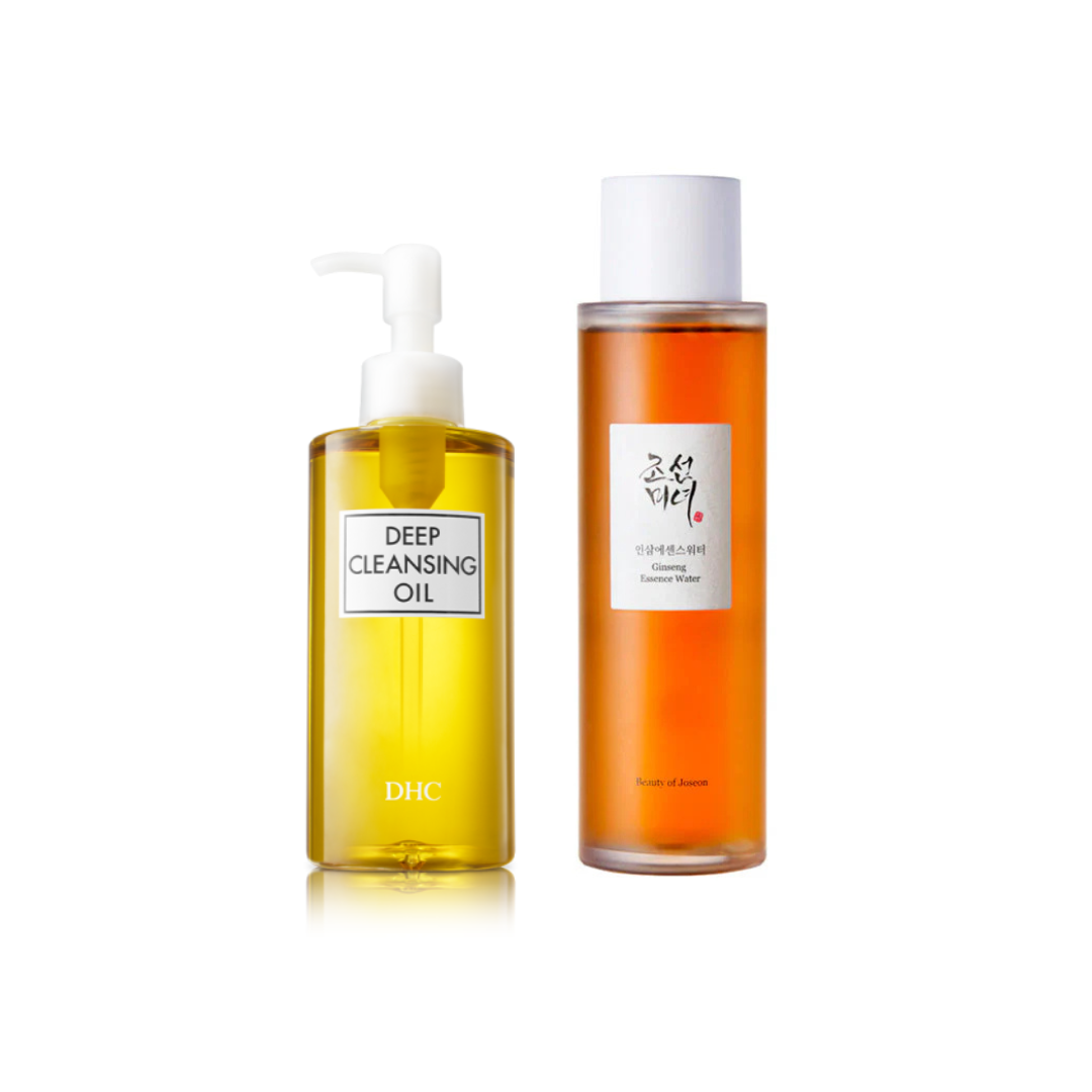 DHC Deep cleansing Oil + Ginseng Essence Water Set