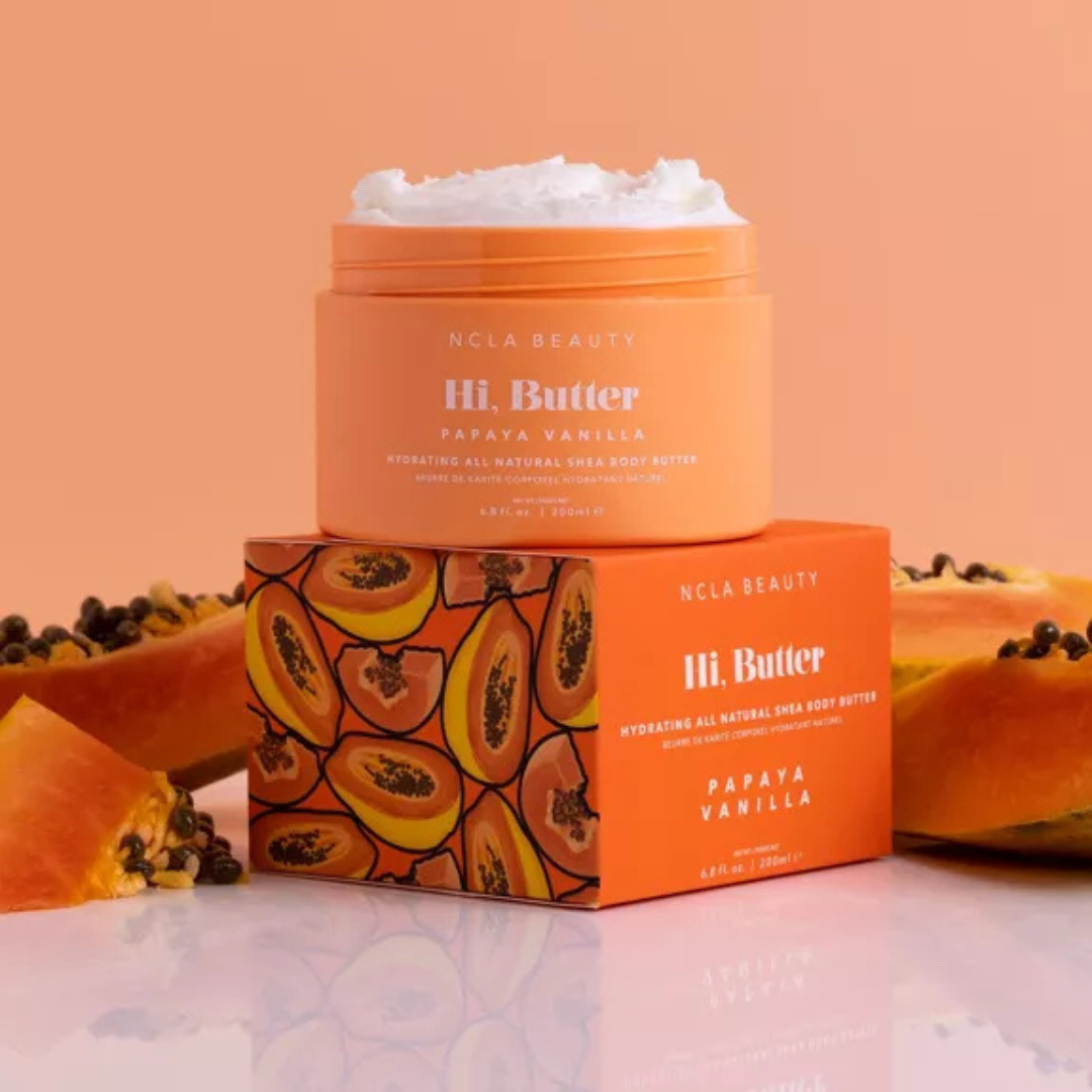 Manteca corporal de papaya y vainilla de NCLA Beauty