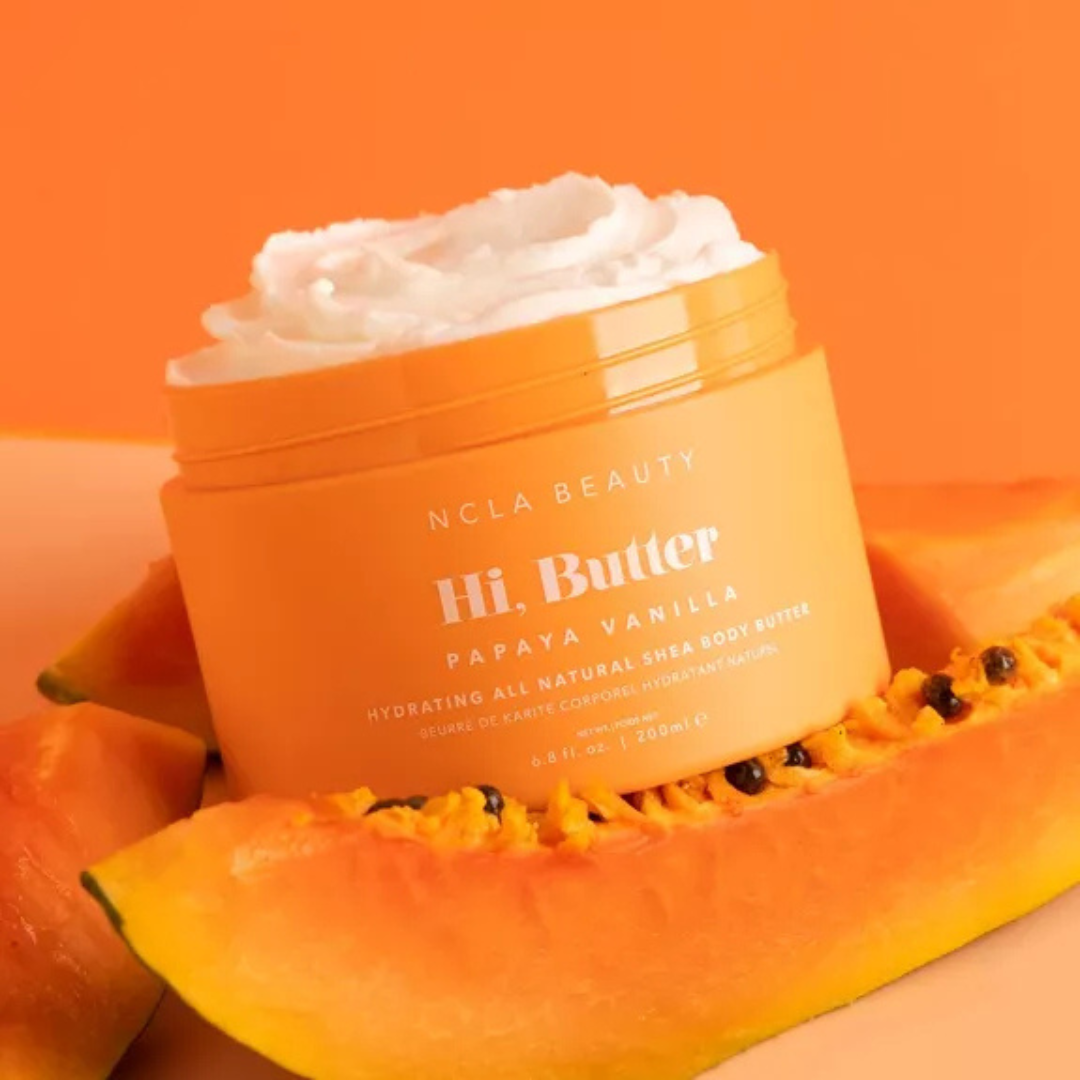 Manteca corporal de papaya y vainilla de NCLA Beauty