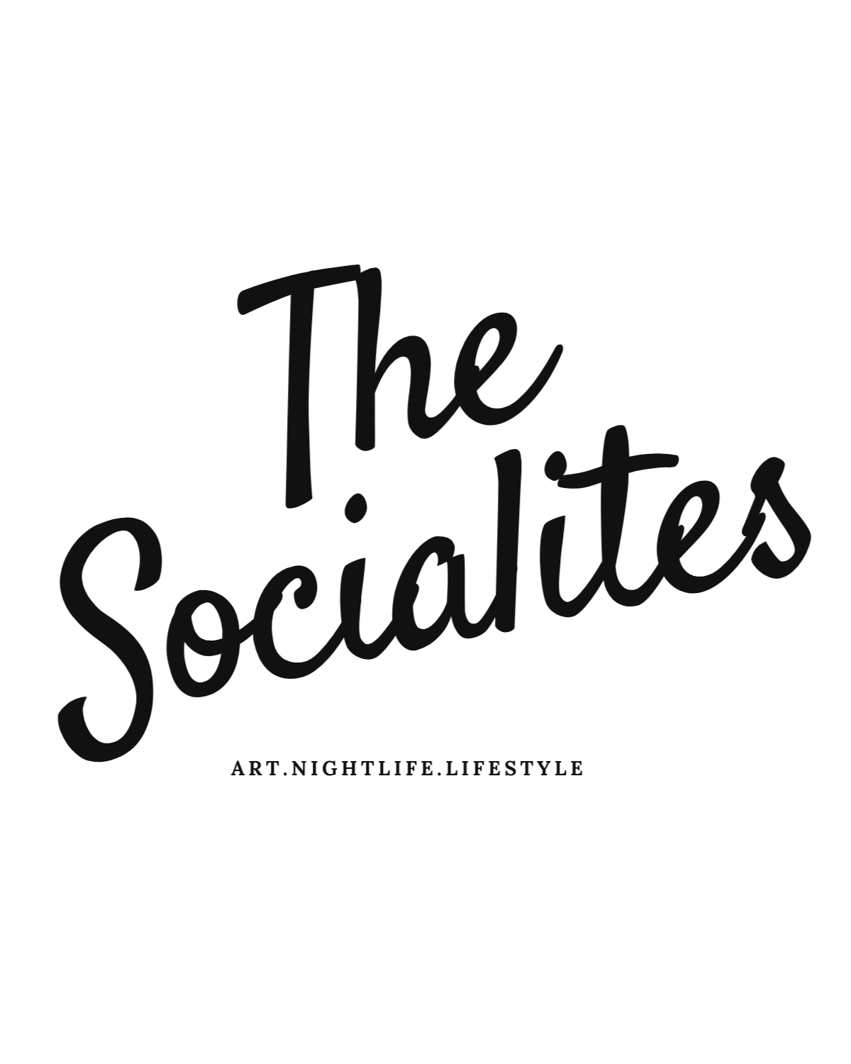 Black text 'The Socialites' on a white background