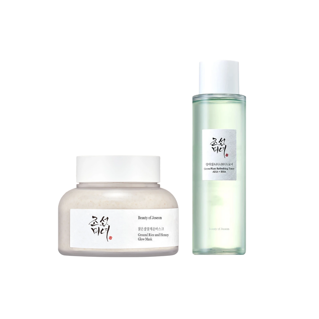 La beauté de Joseon : masque au riz moulu et au miel et tonique à la prune verte
